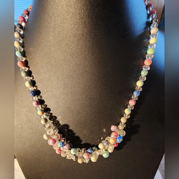 Viva Beads Necklace & Bracelet Set – Handcrafted Polymer Clay& Crystal Beads NWT - Picture 5 of 8
